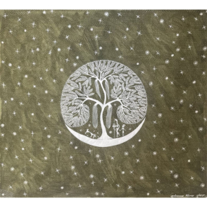 La lune, une chèvre, un arbre et les dieux créateurs par Shantaram Chintya Tumbada