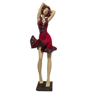 Perle de pluie robe rouge